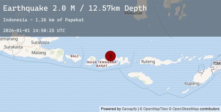 Map of Sumbawa Region, Indonesia