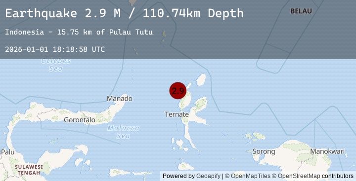 Map of Halmahera, Indonesia