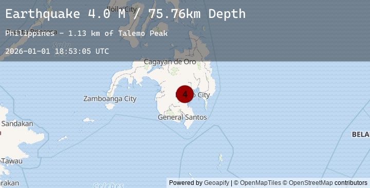 Map of Mindanao, Philippines