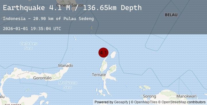 Map of Northern Molucca Sea