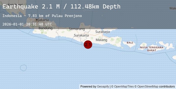 Map of Java, Indonesia