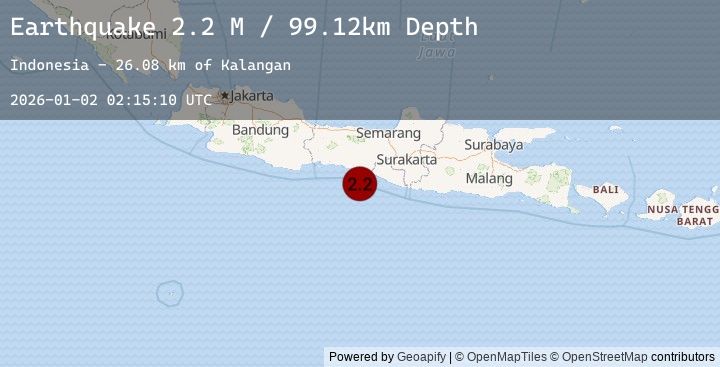 Map of Java, Indonesia