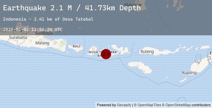 Map of Sumbawa Region, Indonesia