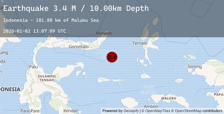 Map of Southern Molucca Sea