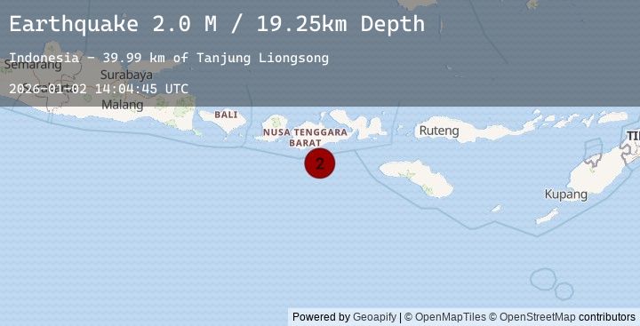 Map of Sumbawa Region, Indonesia