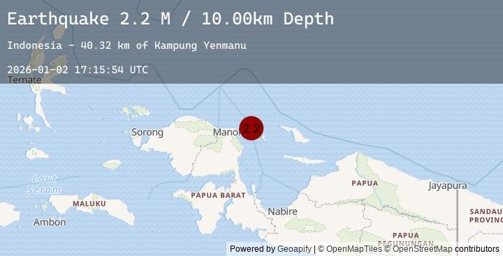Map of West Papua Region, Indonesia