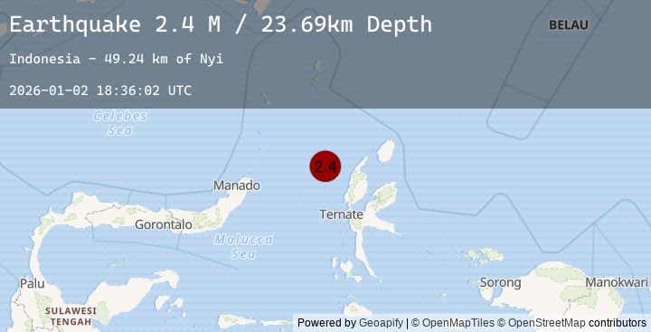 Map of Northern Molucca Sea