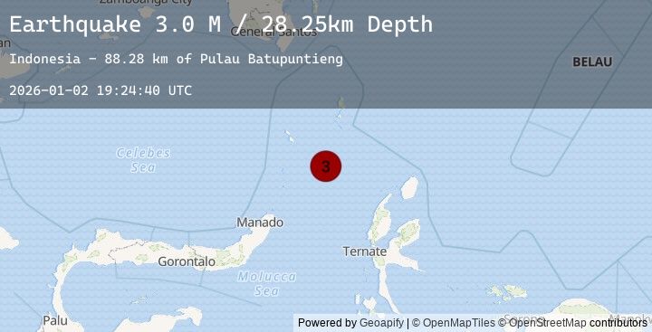 Map of Northern Molucca Sea