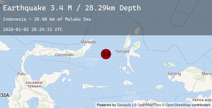 Map of Northern Molucca Sea