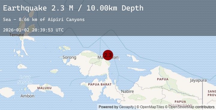 Map of West Papua Region, Indonesia