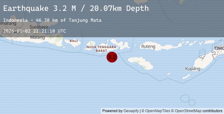 Map of Sumbawa Region, Indonesia