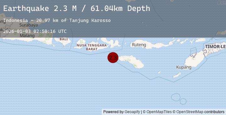 Map of Sumbawa Region, Indonesia