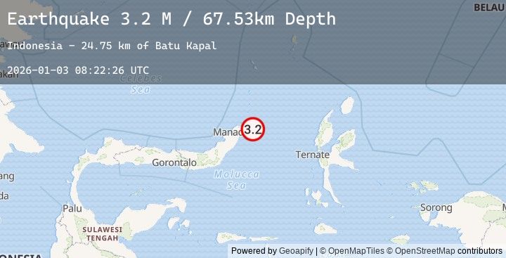 Map of Northern Molucca Sea
