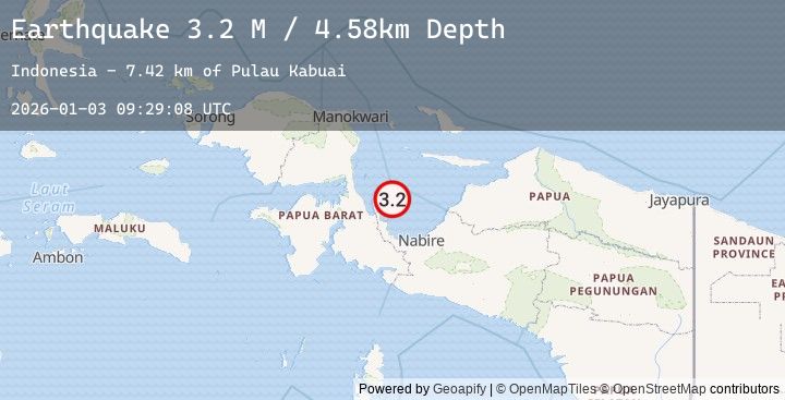 Map of West Papua Region, Indonesia