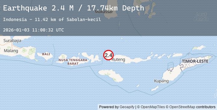Map of Flores Region, Indonesia