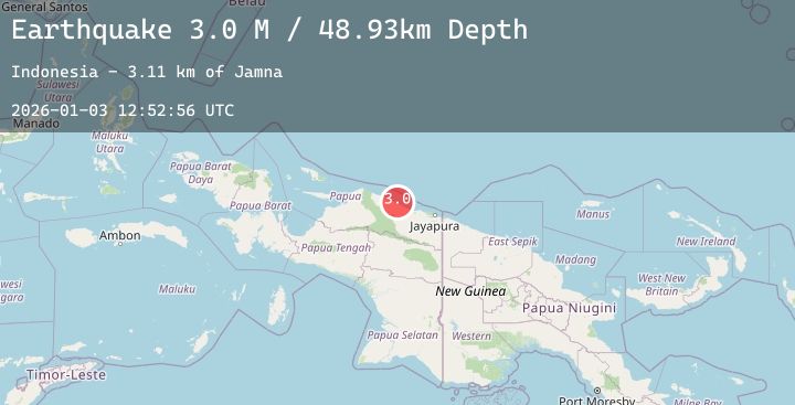 Map of Near North Coast of West Papua