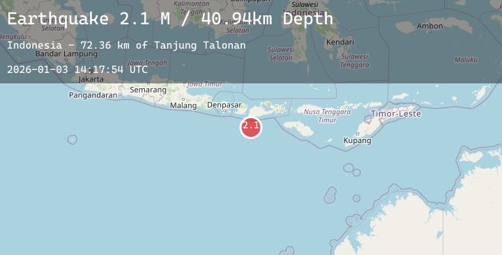 Map of Sumbawa Region, Indonesia