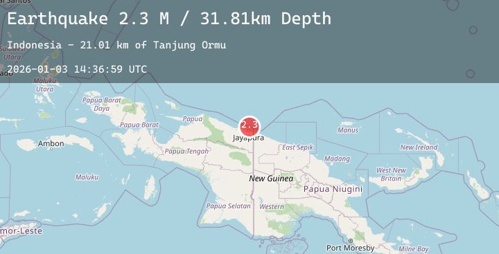 Map of Near North Coast of West Papua