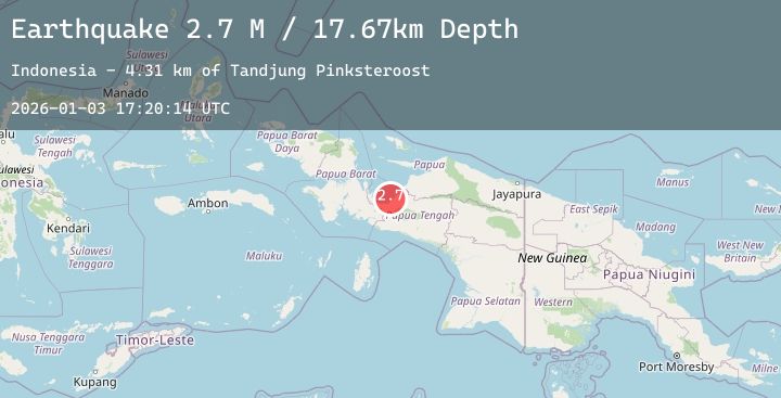 Map of West Papua Region, Indonesia