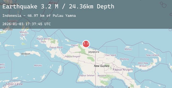 Map of Near North Coast of West Papua