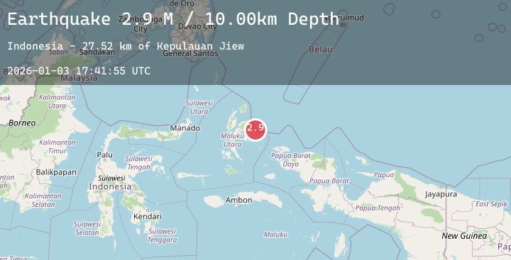 Map of Halmahera, Indonesia