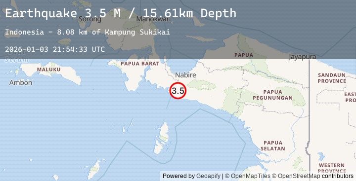 Map of West Papua Region, Indonesia