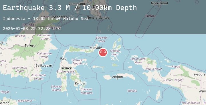 Map of Northern Molucca Sea