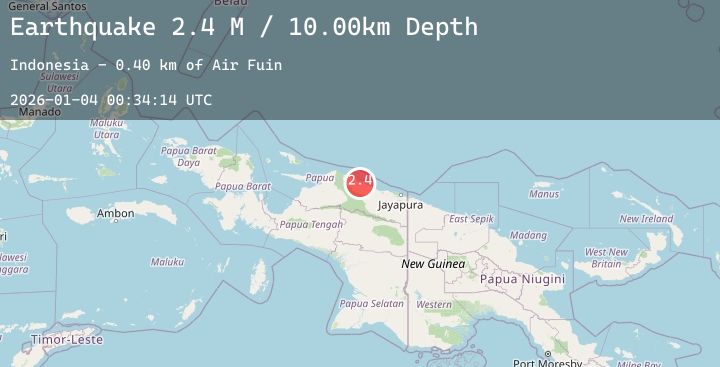 Map of Near North Coast of West Papua