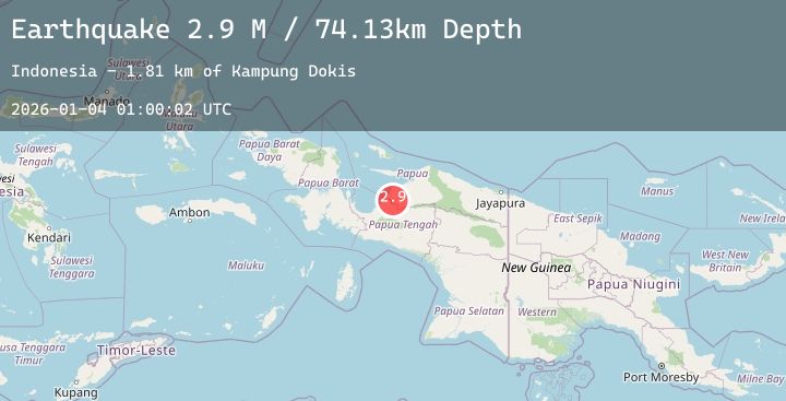 Map of West Papua Region, Indonesia