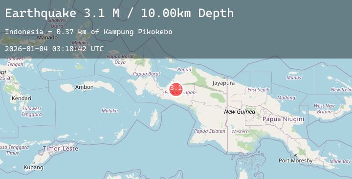 Map of West Papua Region, Indonesia
