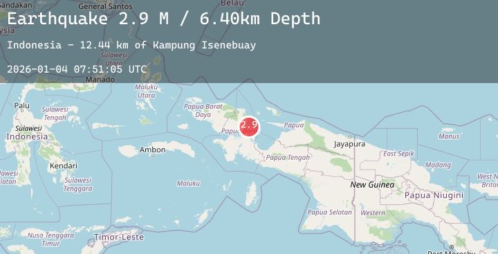 Map of West Papua Region, Indonesia