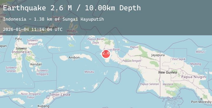 Map of West Papua Region, Indonesia