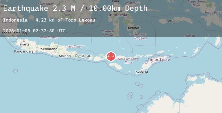 Map of Flores Region, Indonesia