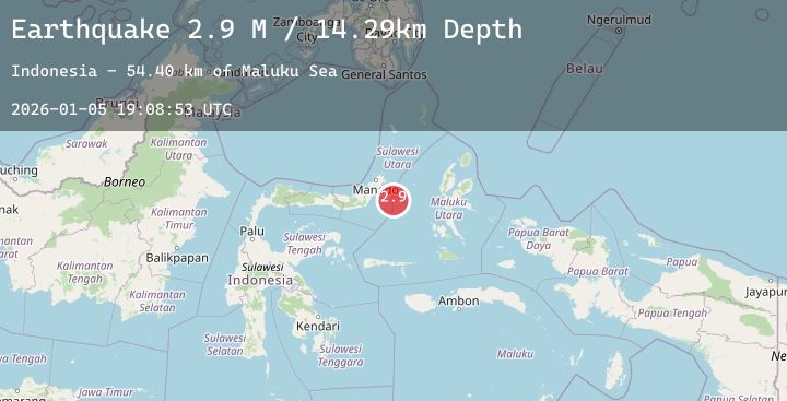 Map of Northern Molucca Sea
