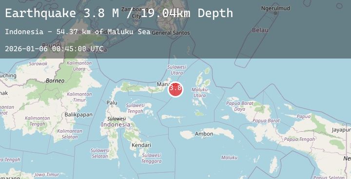 Map of Northern Molucca Sea