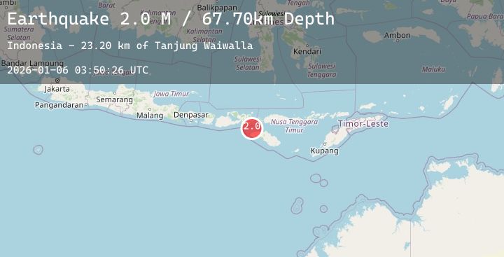 Map of Sumba Region, Indonesia
