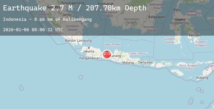 Map of Java, Indonesia