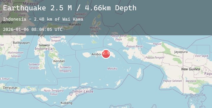 Map of Seram, Indonesia