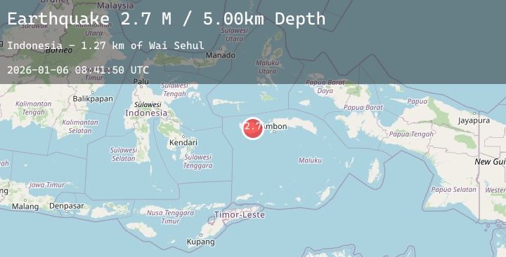 Map of Buru, Indonesia