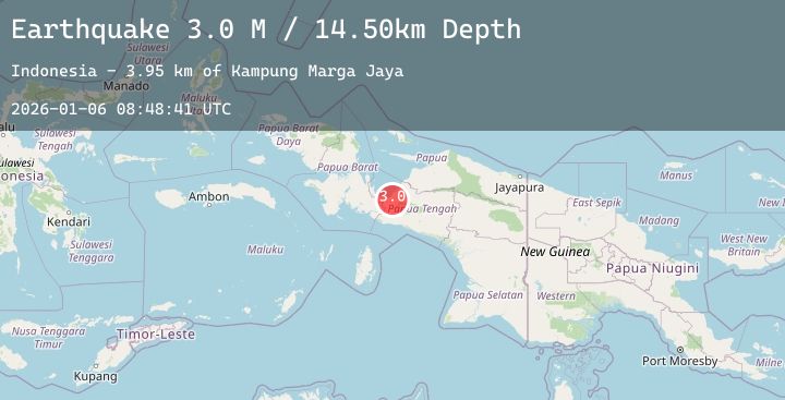 Map of West Papua Region, Indonesia