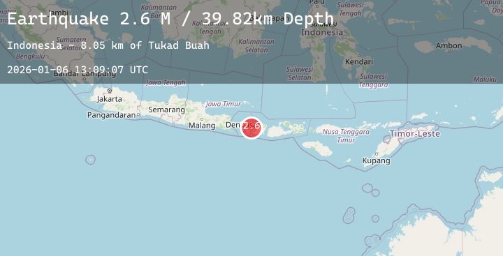 Map of Bali Region, Indonesia