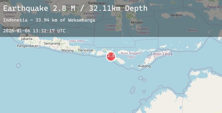 Map of Sumbawa Region, Indonesia