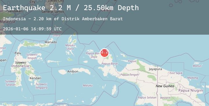 Map of West Papua Region, Indonesia