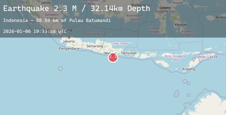 Map of Java, Indonesia