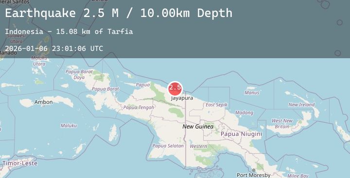 Map of Near North Coast of West Papua
