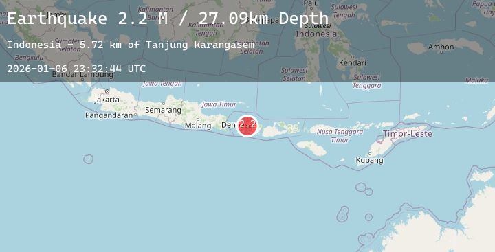 Map of Bali Region, Indonesia