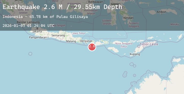 Map of Sumbawa Region, Indonesia