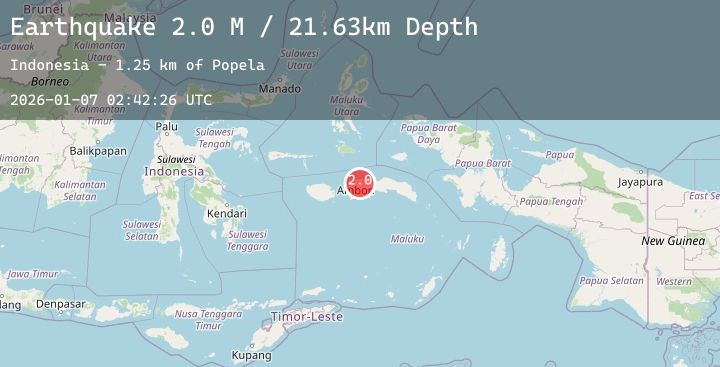 Map of Seram, Indonesia