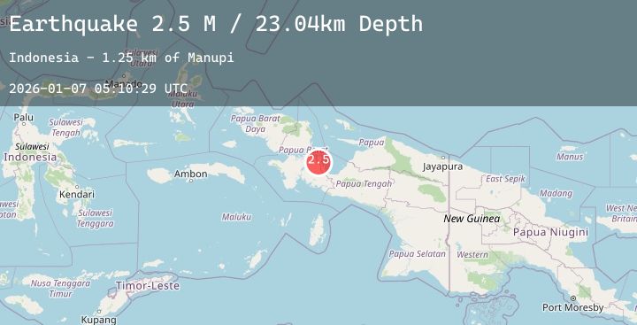 Map of West Papua Region, Indonesia