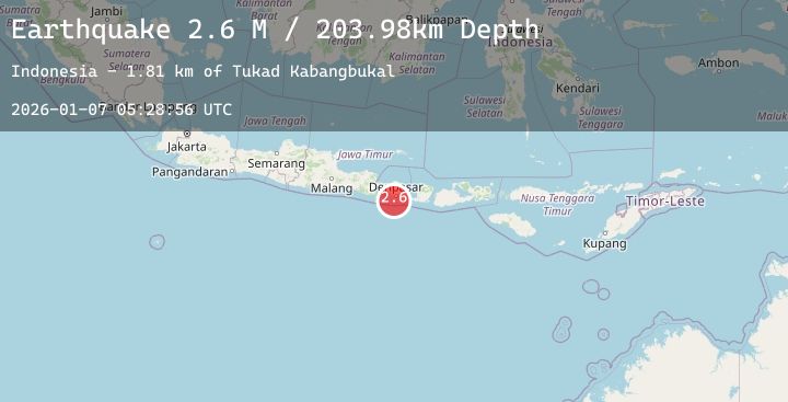 Map of Bali Region, Indonesia